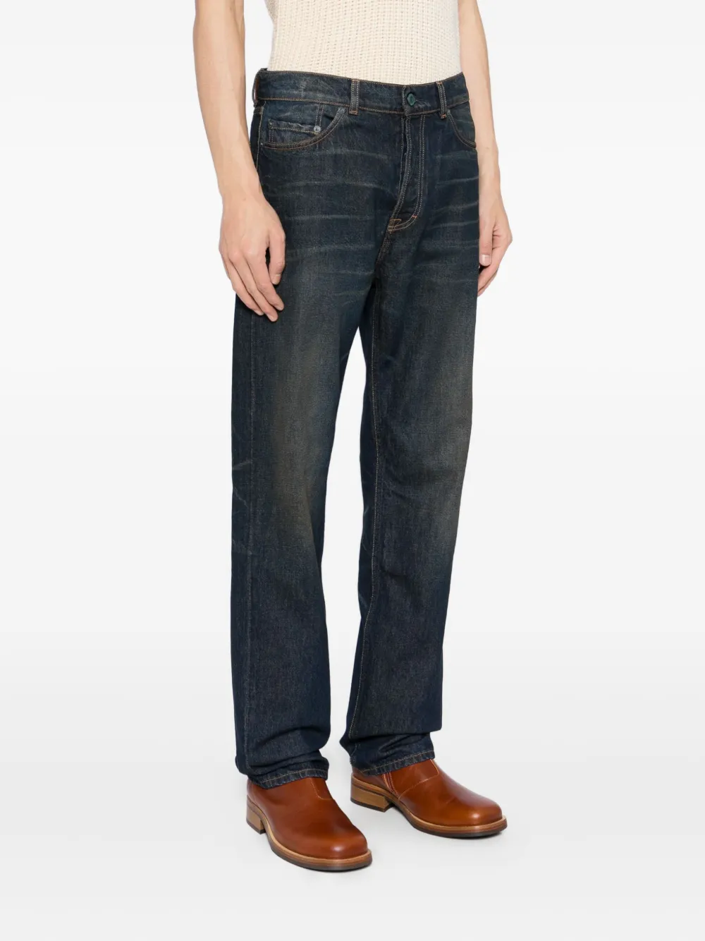 Our Legacy Whiskering-effect Jeans In Blue