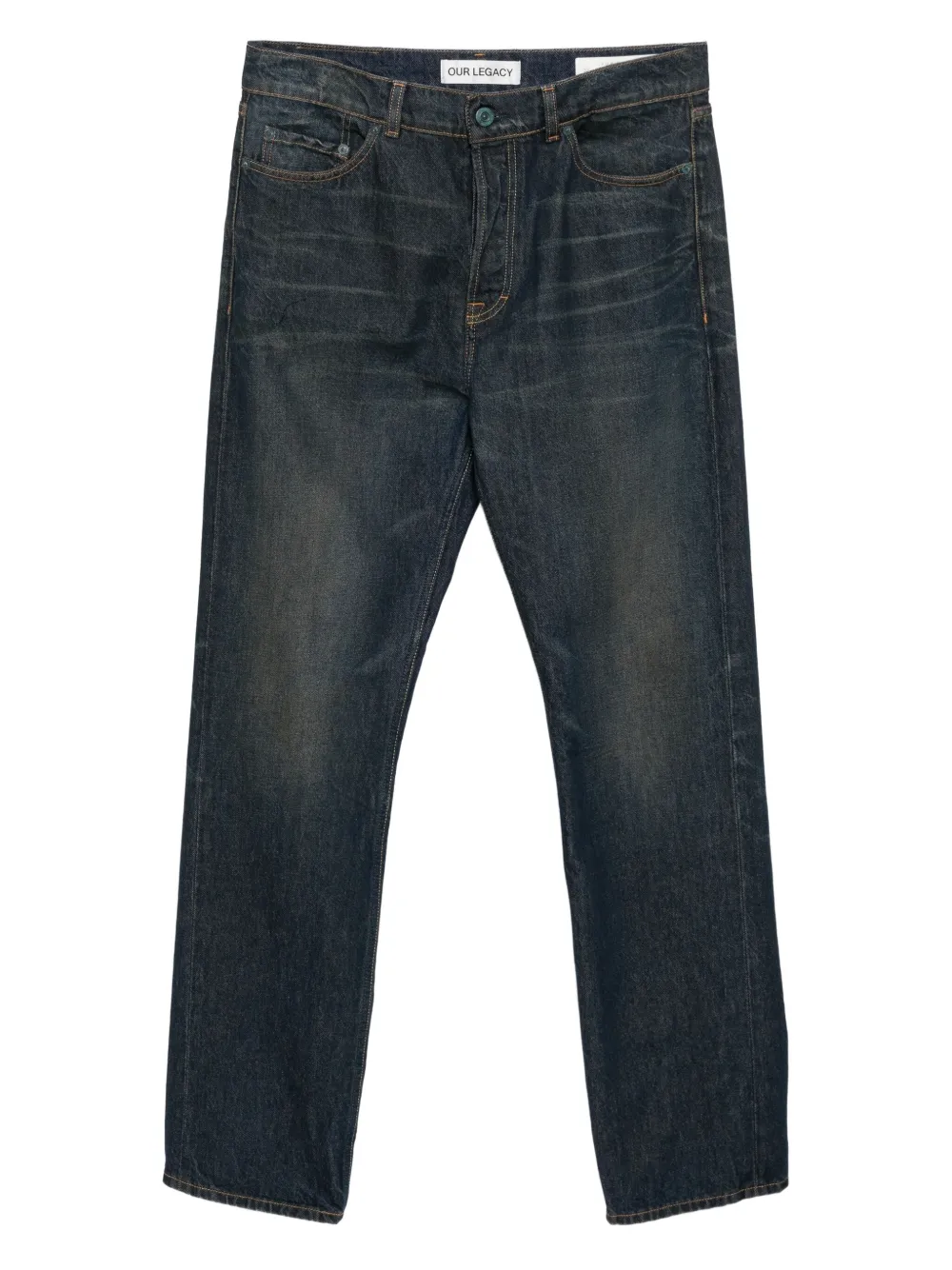 OUR LEGACY whiskering-effect jeans | Blue | Image 1