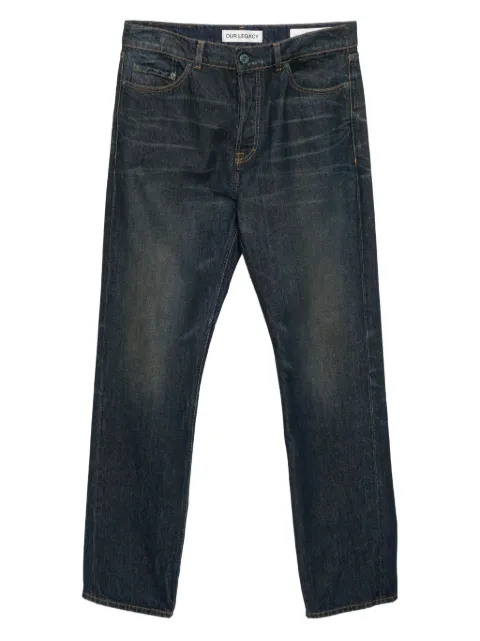 OUR LEGACY whiskering-effect jeans