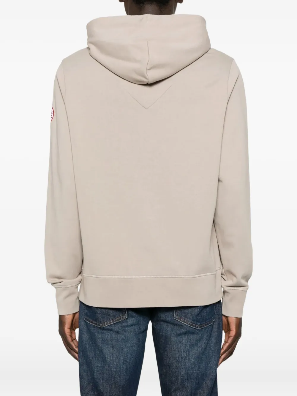 Canada Goose Men Taupe Drawstring Hood Long Sleeves Front Pouch Pocket In Gray