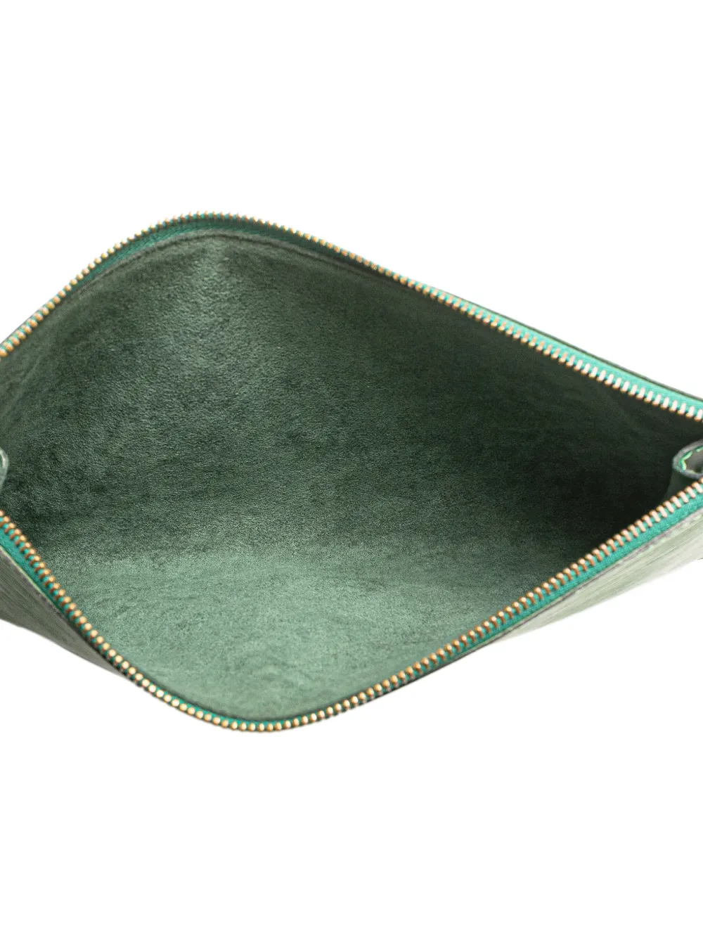 Pre-owned Louis Vuitton 1998 Epi Pochette Accessoires Shoulder Bag In Green