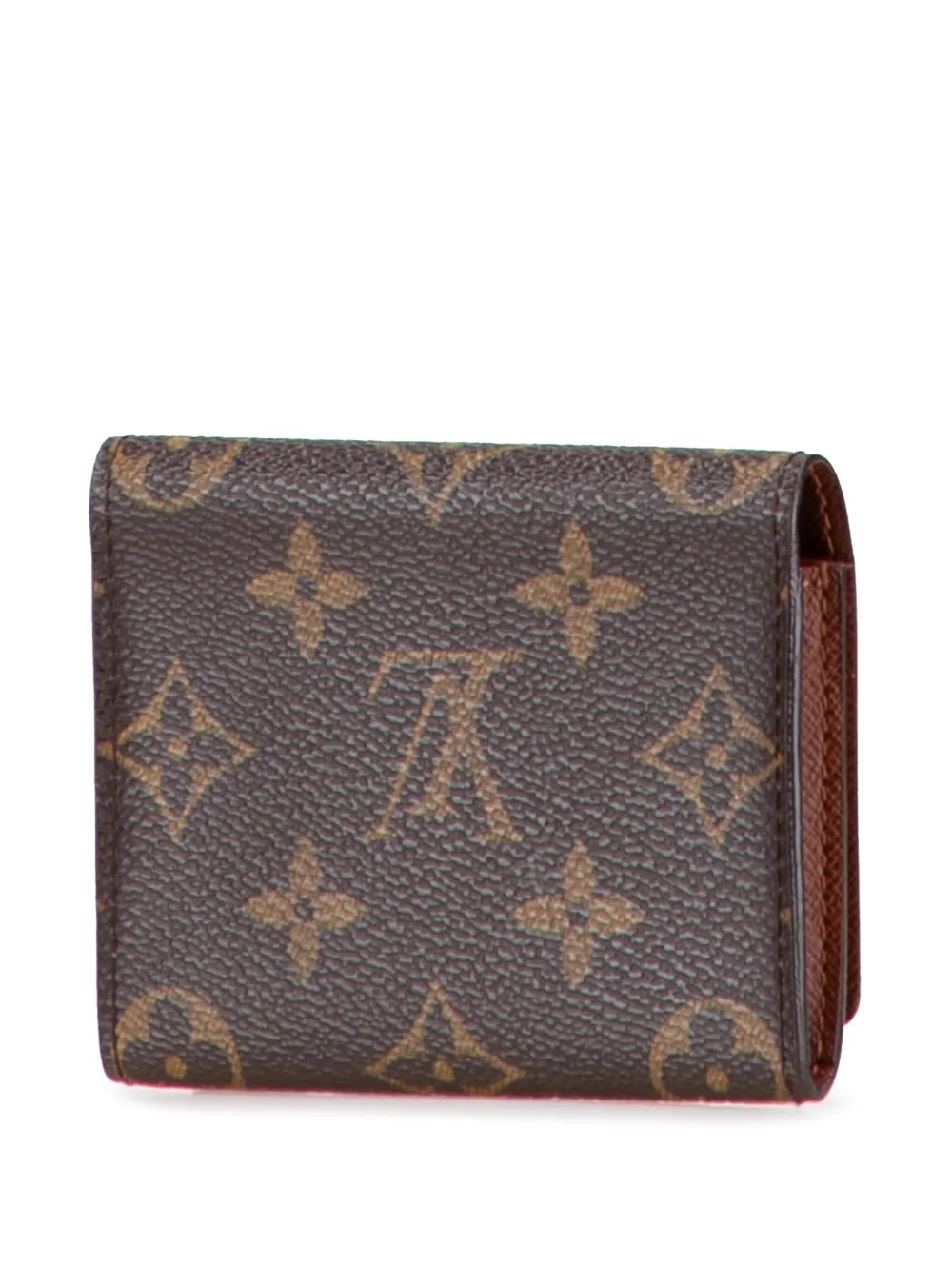 Pre-owned Louis Vuitton 2003 Monogram Envelope Business Card Holder In Brown
