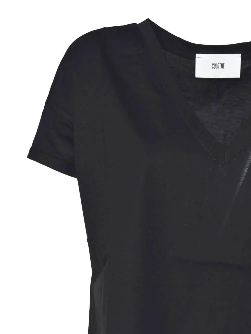 Solotre V-neck T-shirt In Black