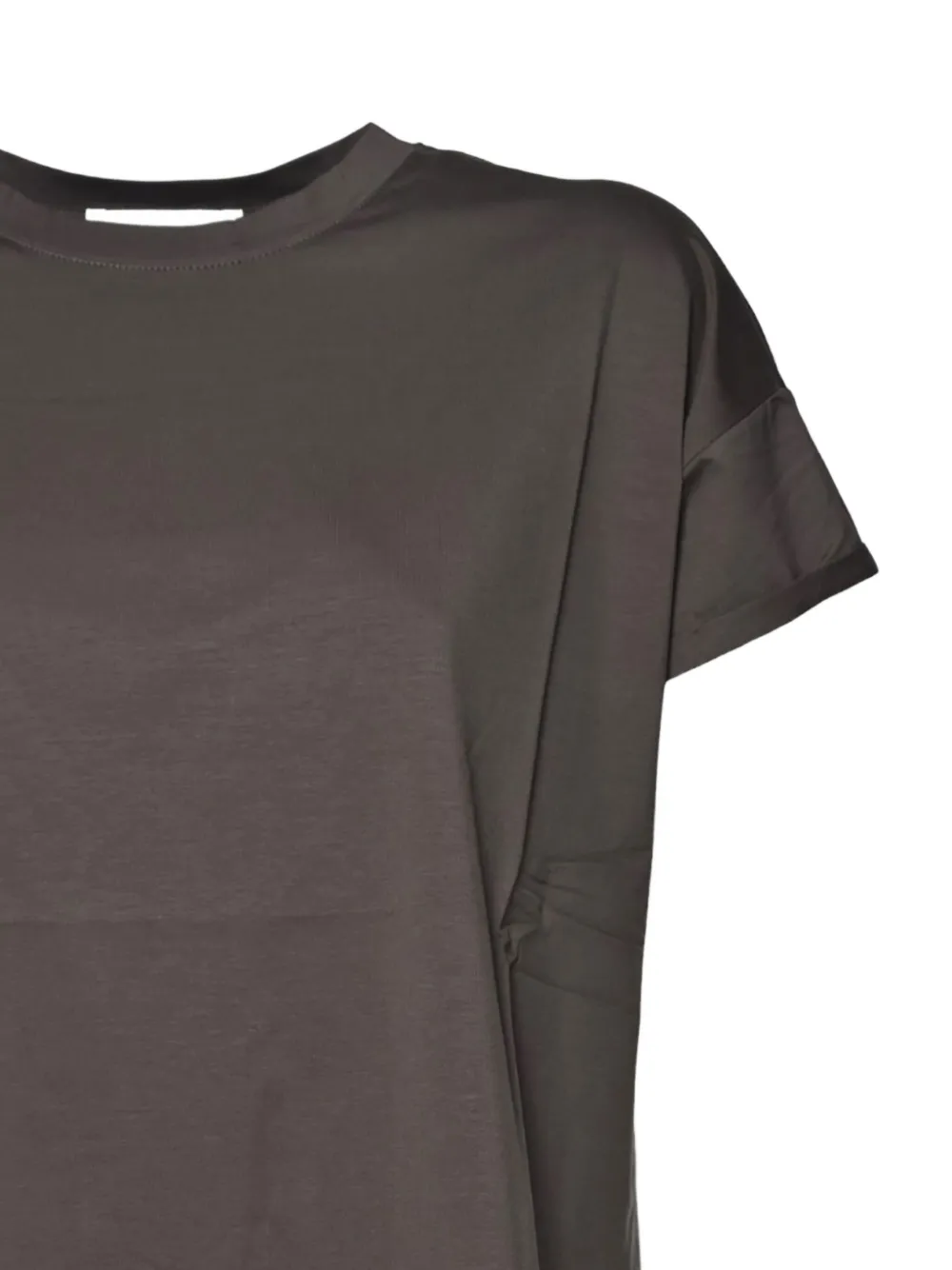 Solotre Cuffed T-shirt In Brown