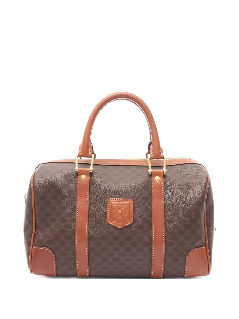 Celine Pre-Owned 2000s pattern mini boston bag | Brown | Image 1