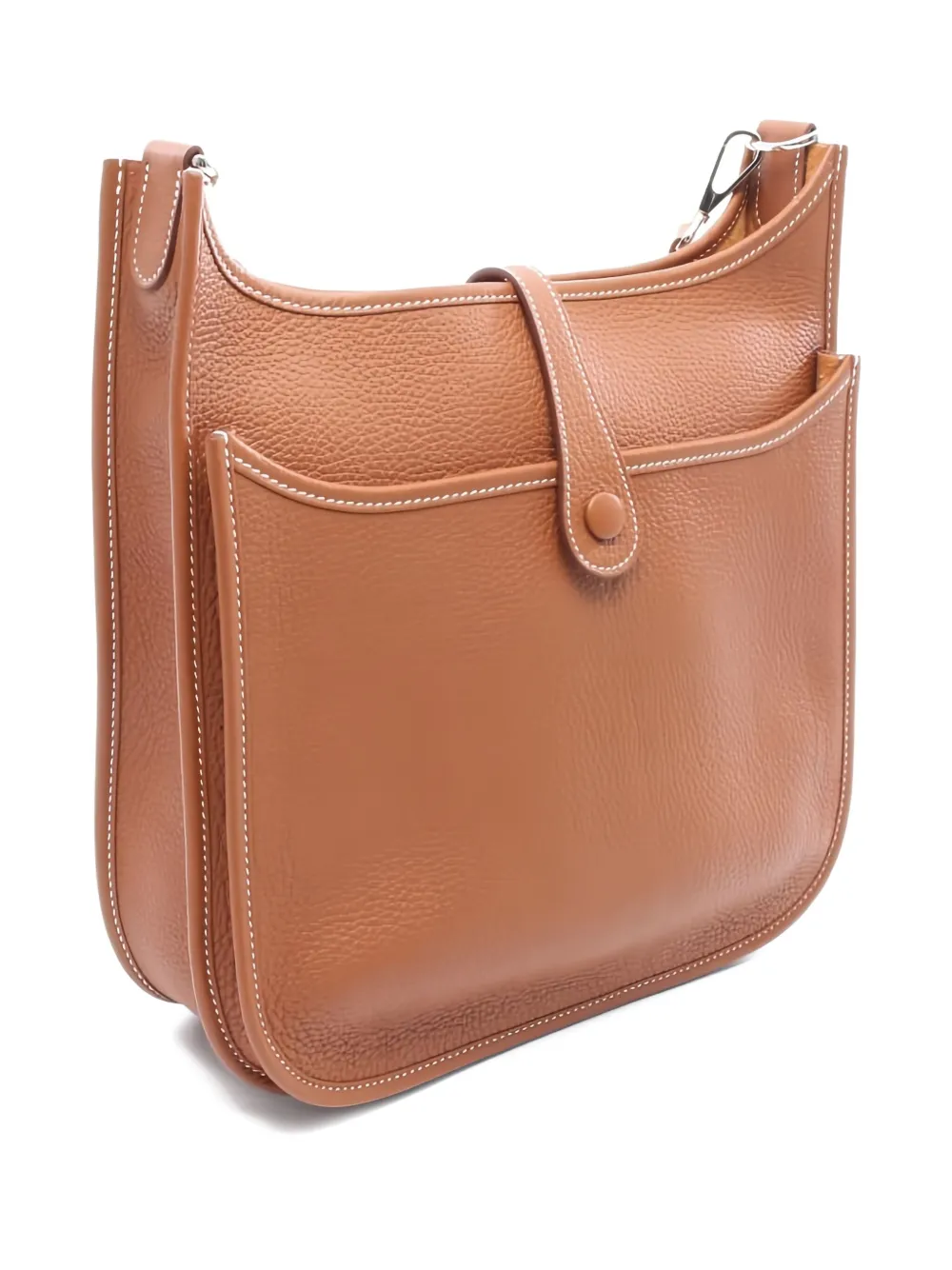 Pre-owned Hermes Evelyne Iii Troyes Pm Shoulder Bag In Brown