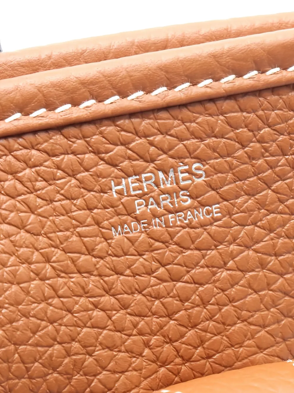 Pre-owned Hermes Evelyne Iii Troyes Pm Shoulder Bag In Brown