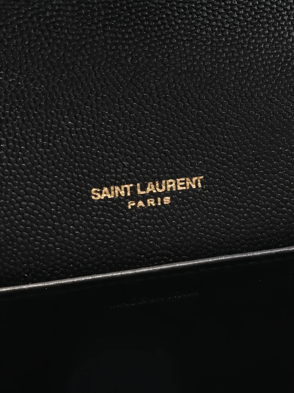 Pre-owned Saint Laurent 2020s Uptown Logo-plaque Leather Cross Body Bag In Black