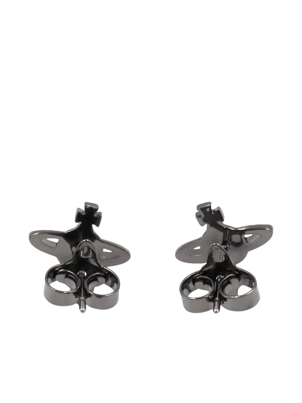 Pre-owned Vivienne Westwood 2020s Orb Stud Earrings In Silver