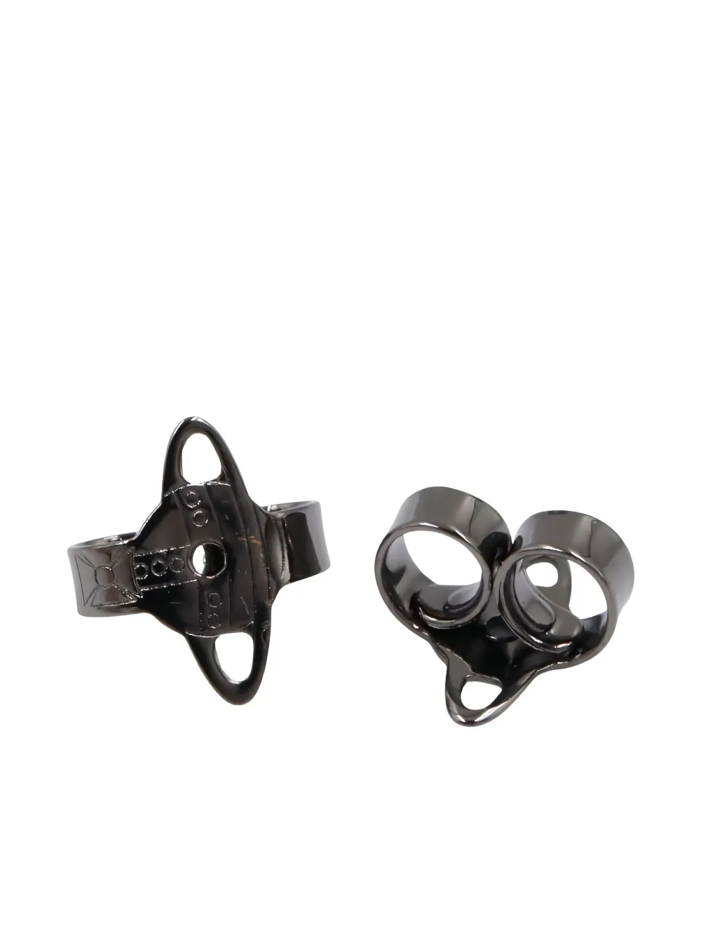 Pre-owned Vivienne Westwood 2020s Orb Stud Earrings In Silver