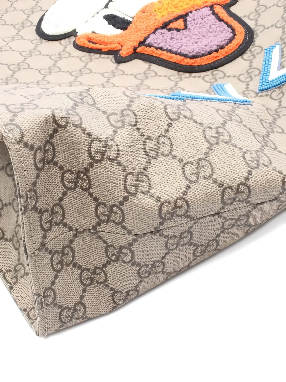 Pre-owned Gucci X Disney Neo Donald Duck Two-way Handbag In Brown