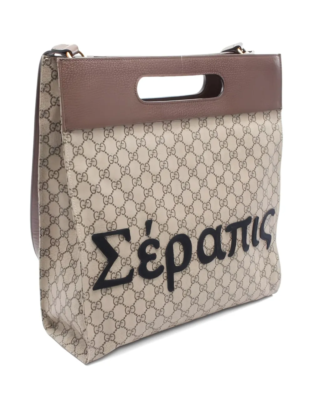 Pre-owned Gucci X Disney Neo Donald Duck Two-way Handbag In Brown