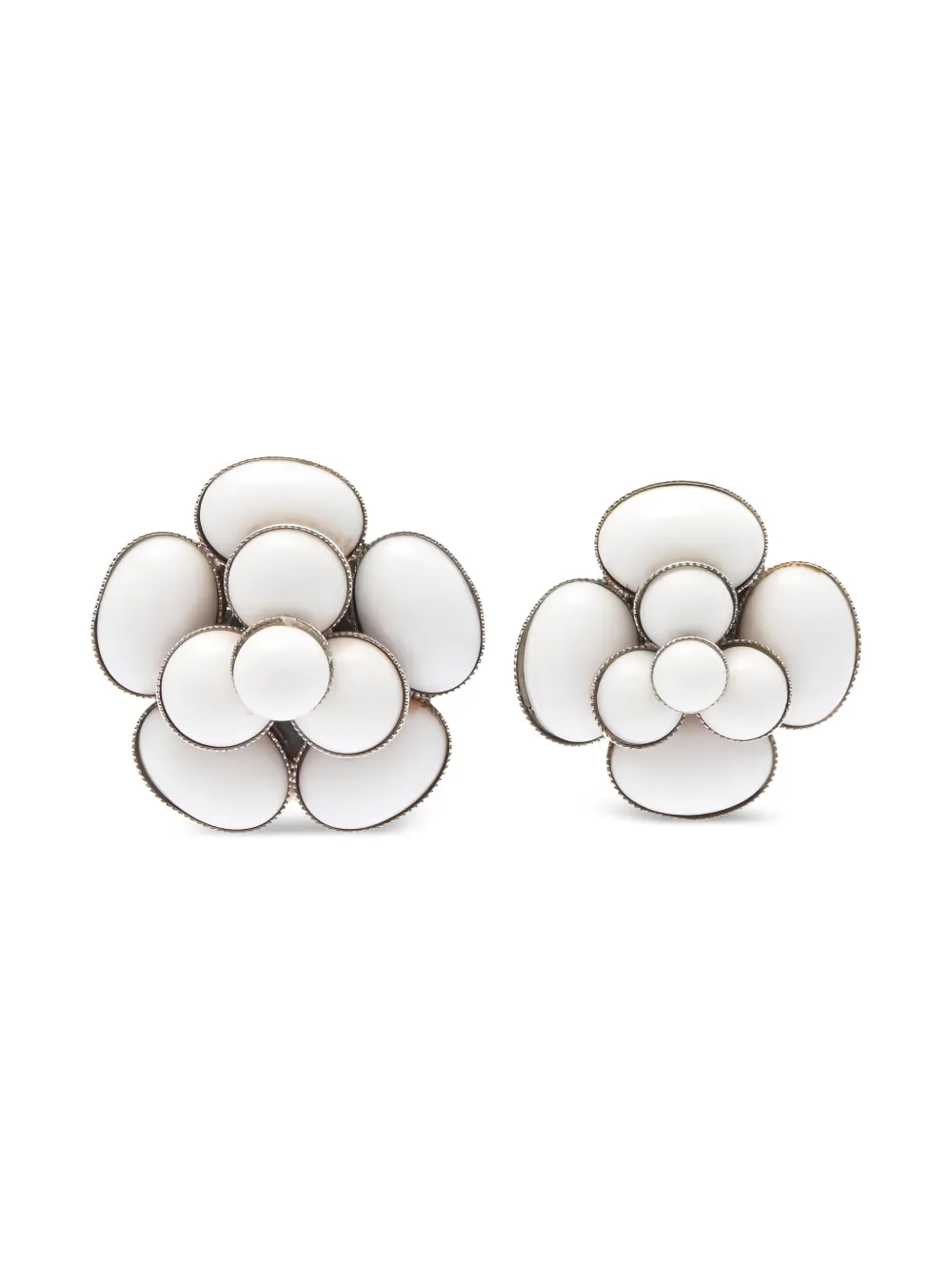 CHANEL Pre-Owned aretes Camellia | blanco | Image 1