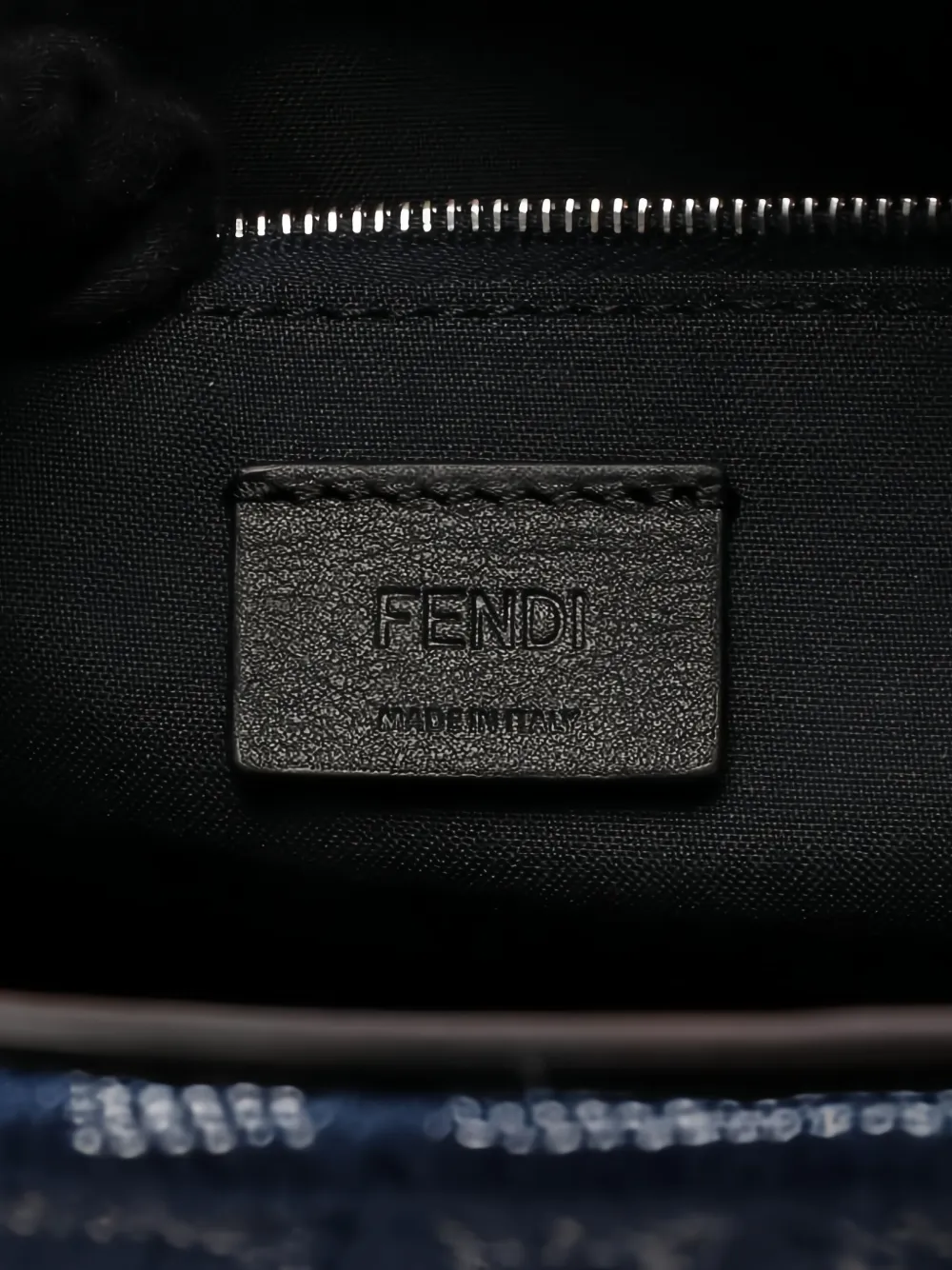 Pre-owned Fendi Small Ff-motif Shopping Bag In Blue
