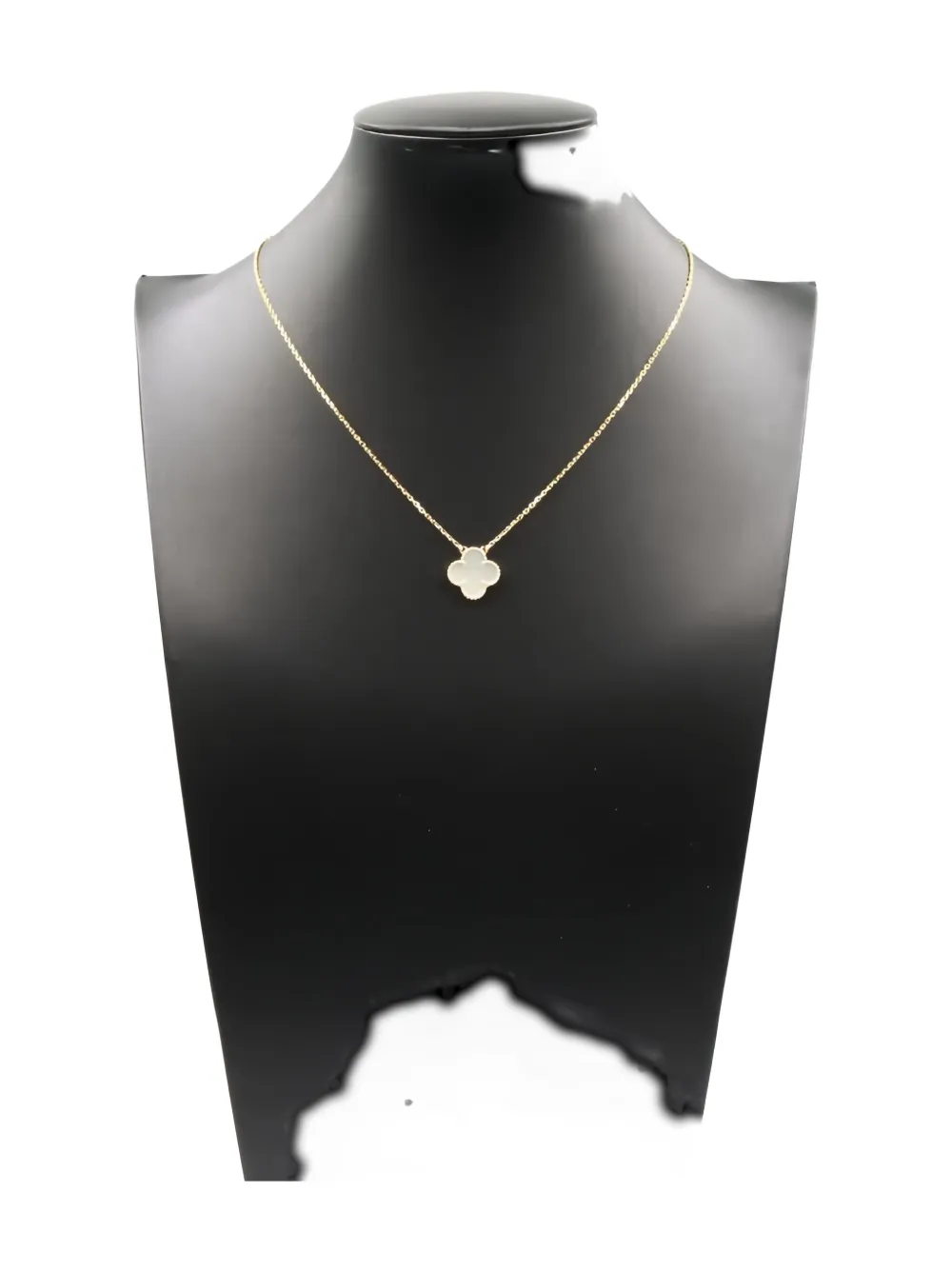 Pre-owned Van Cleef & Arpels 2010s 18k Yellow Gold Alhambra Mother Of Pearl Necklace
