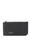 Saint Laurent Pre-Owned zip leather wallet - Black