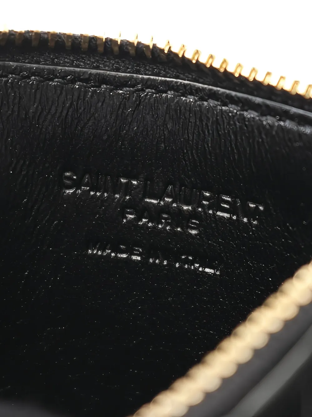 Saint Laurent Pre-Owned Leren portemonnee met rits Zwart