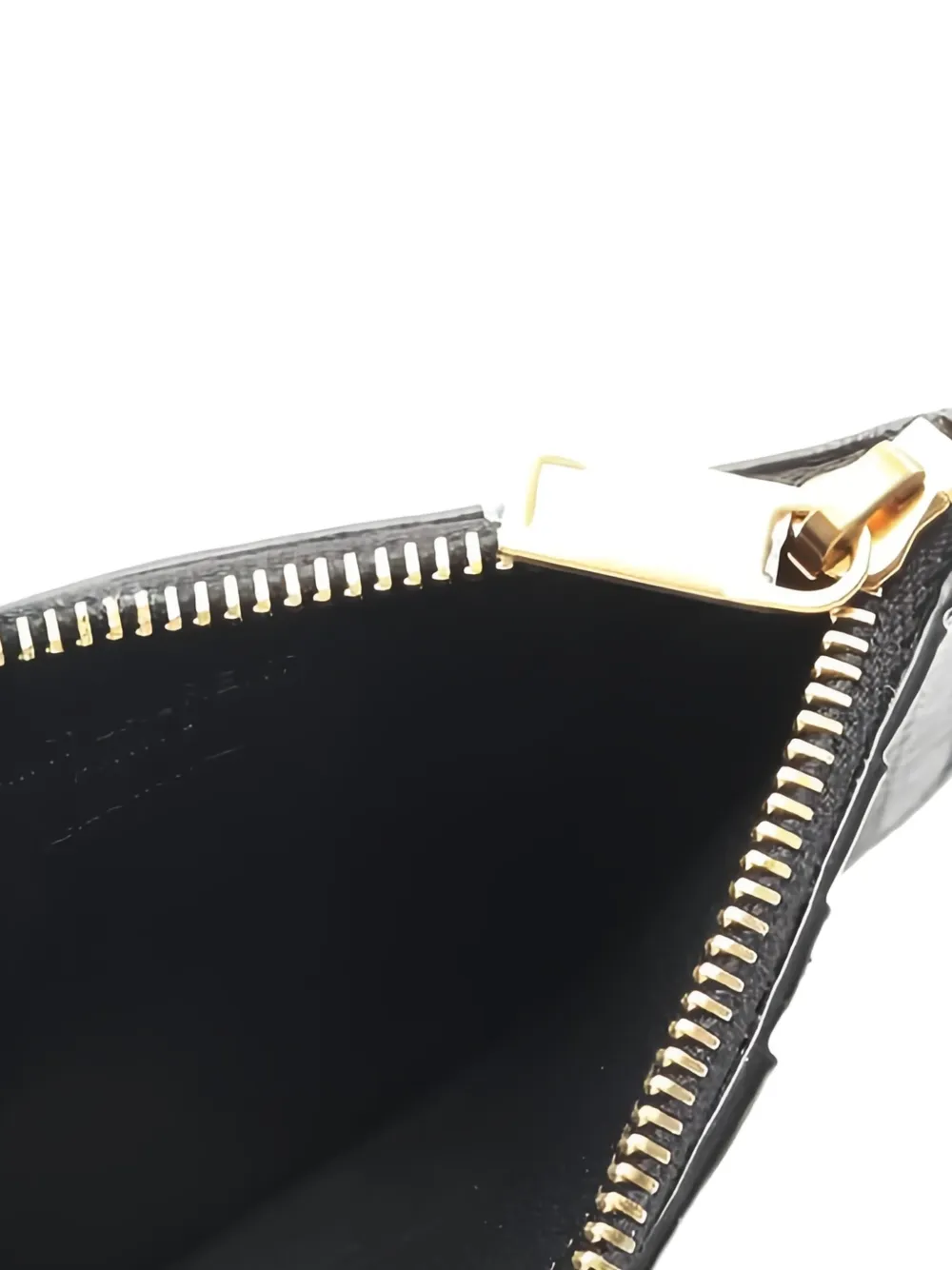 Saint Laurent Pre-Owned Leren portemonnee met rits Zwart