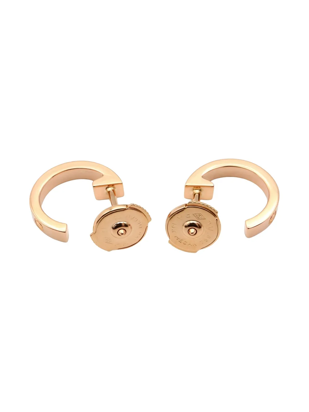 Pre-owned Cartier 18k Rose Gold Mini Love Earrings