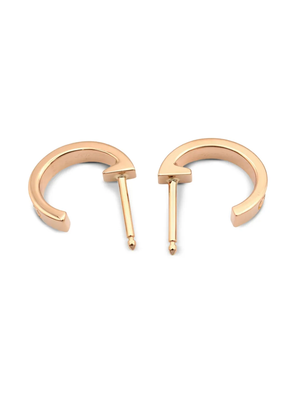Pre-owned Cartier 18k Rose Gold Mini Love Earrings