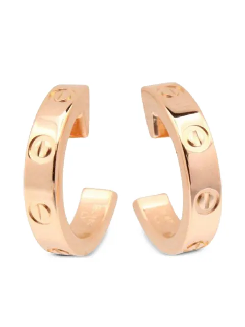 Cartier 18K rose gold mini Love earrings