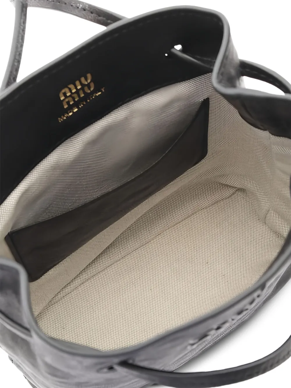 Pre-owned Miu Miu 2020s Nappa Leather Shoulder Bag In Black