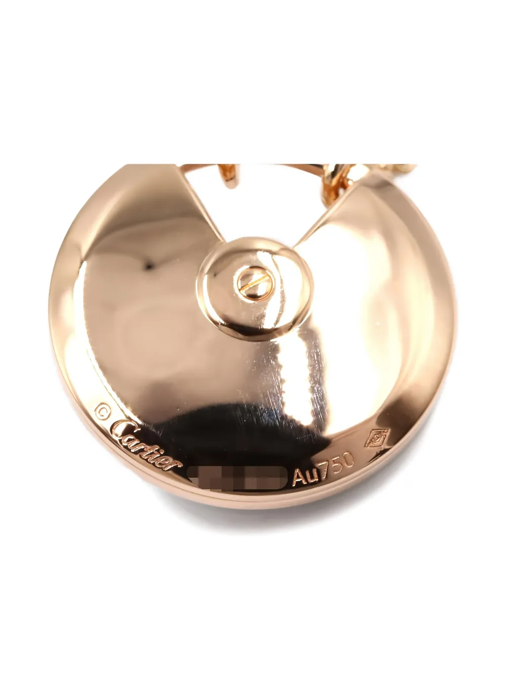 Pre-owned Cartier Silver Amulette De  Diamond And Onyx Necklace In Gold