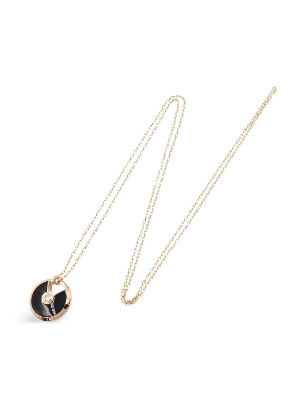 Cartier silver Amulette de Cartier diamond and onyx necklace - ゴールドトーン Cartier silver Amulette de Cartier diamond and onyx necklace - ゴールドトーン