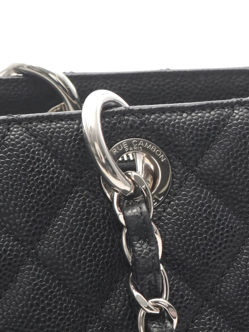 Pre-owned Chanel 2014 Matelassé Chain Tote Bag In Black