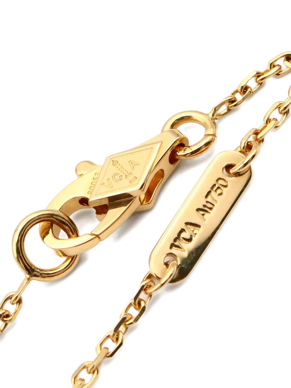 Pre-owned Van Cleef & Arpels 2010s 18k Yellow Gold Frivole Pendant Emerald Necklace