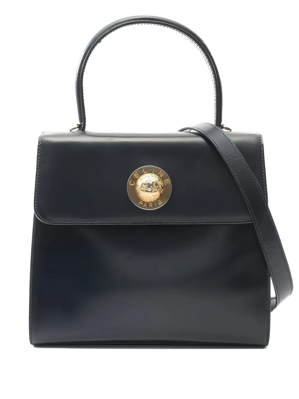 Celine Pre-Owned ロゴプレート レザーバッグ - ブルー Celine Pre-Owned ロゴプレート レザーバッグ - ブルー