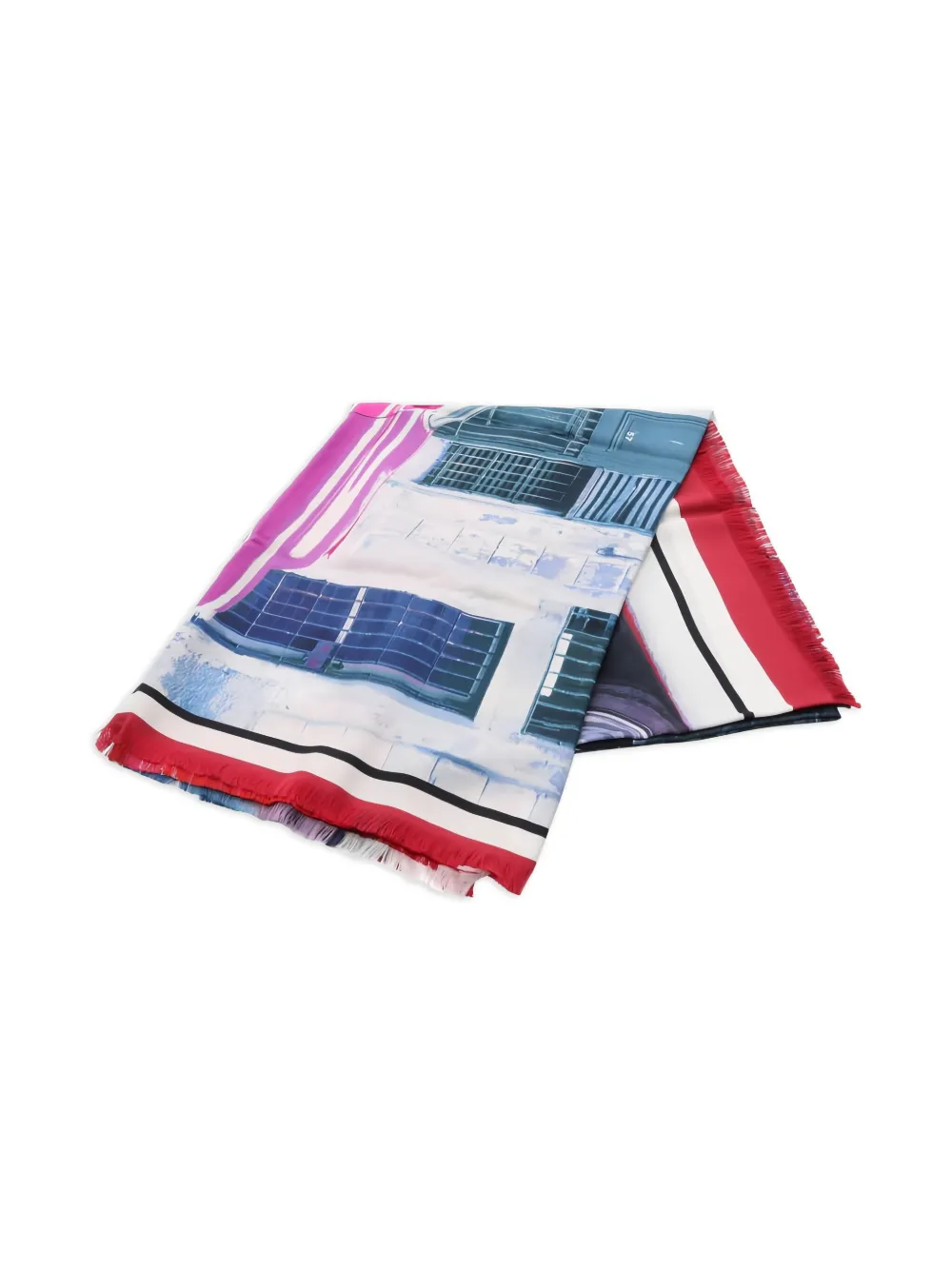 CHANEL Pre-Owned 1986-1988s car-print shawl scarf | Pink | Image 1