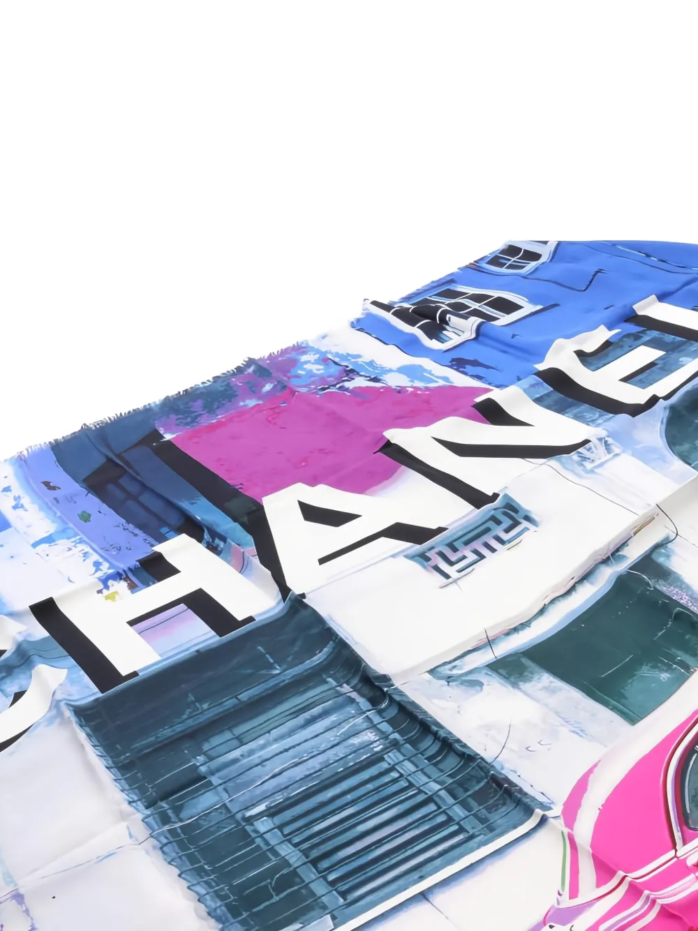 CHANEL Pre-Owned 1986-1988s car-print shawl scarf | Image 2