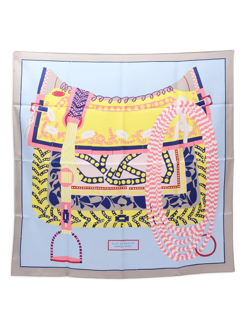 Hermès Pre-Owned Silla De Gaucho scarf | Blue | Image 1