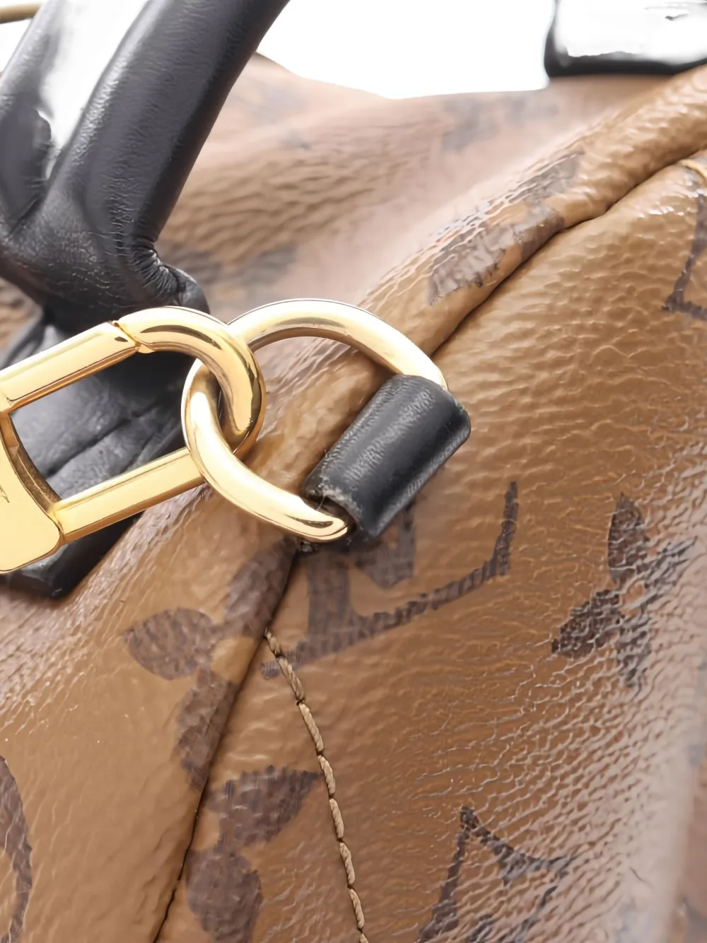 Pre-owned Louis Vuitton 2018 Mini Palm Springs Reverse Monogram Backpack In Brown