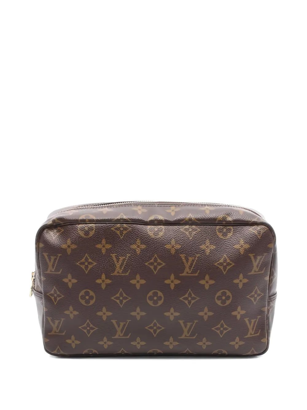 Pre-owned Louis Vuitton 1991 Truth Toilette 28 Monogram Canvas Pouch In Brown