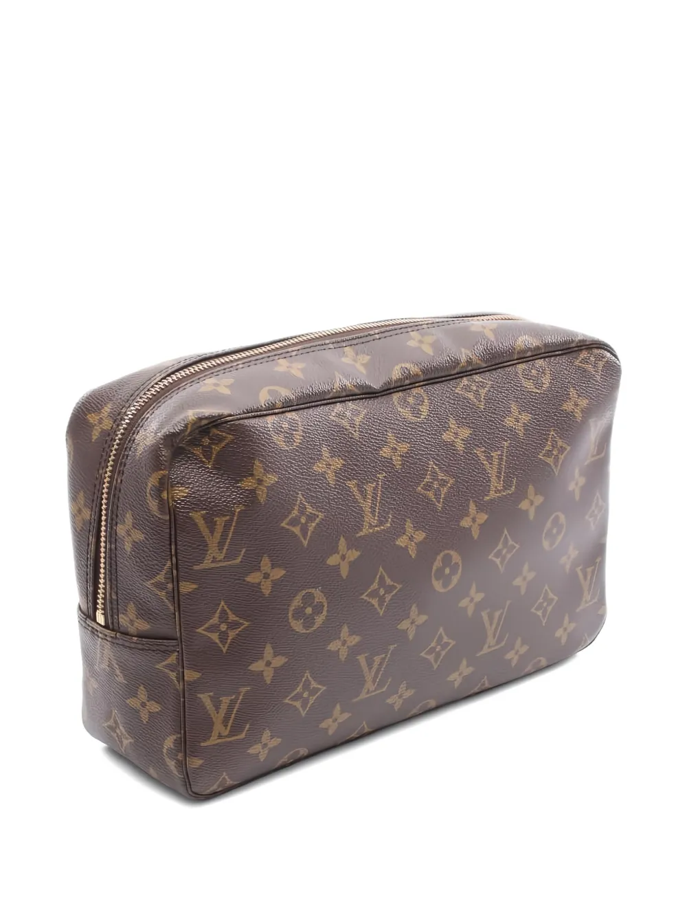 Pre-owned Louis Vuitton 1991 Truth Toilette 28 Monogram Canvas Pouch In Brown