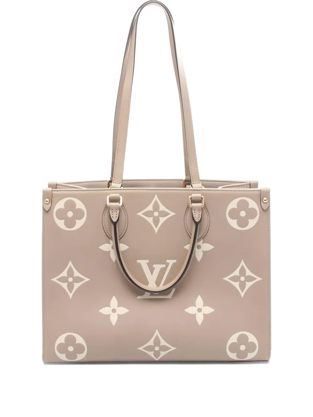 Louis Vuitton Pre-Owned On-The-Go MM Monogram leather shoulder bag | Neutrals | Image 1