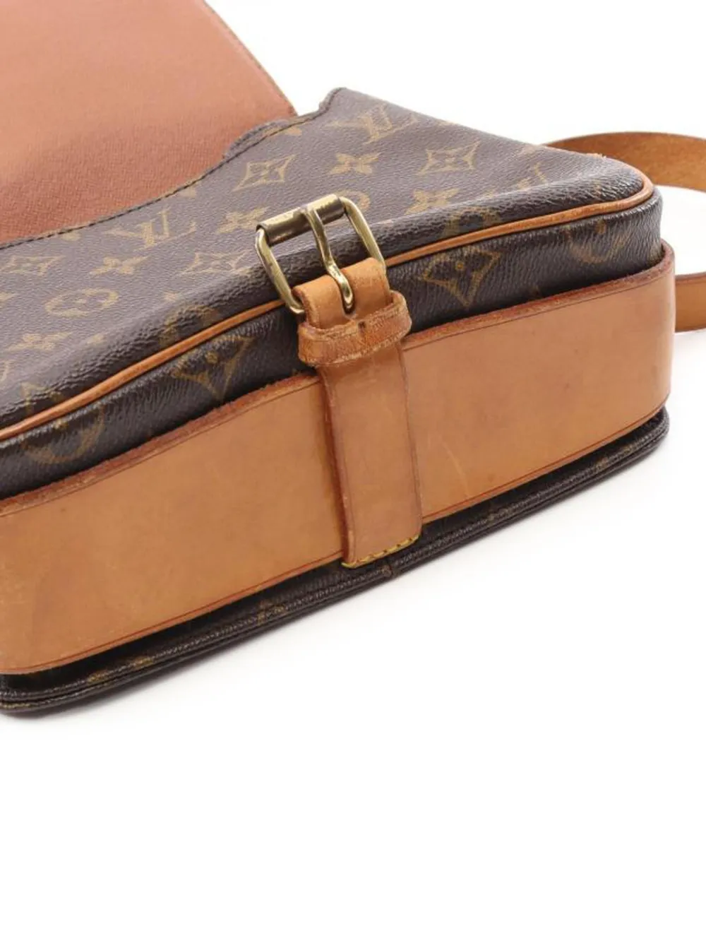 Pre-owned Louis Vuitton Cartesier Mm Monogram-pattern Cross Body Bag In Brown