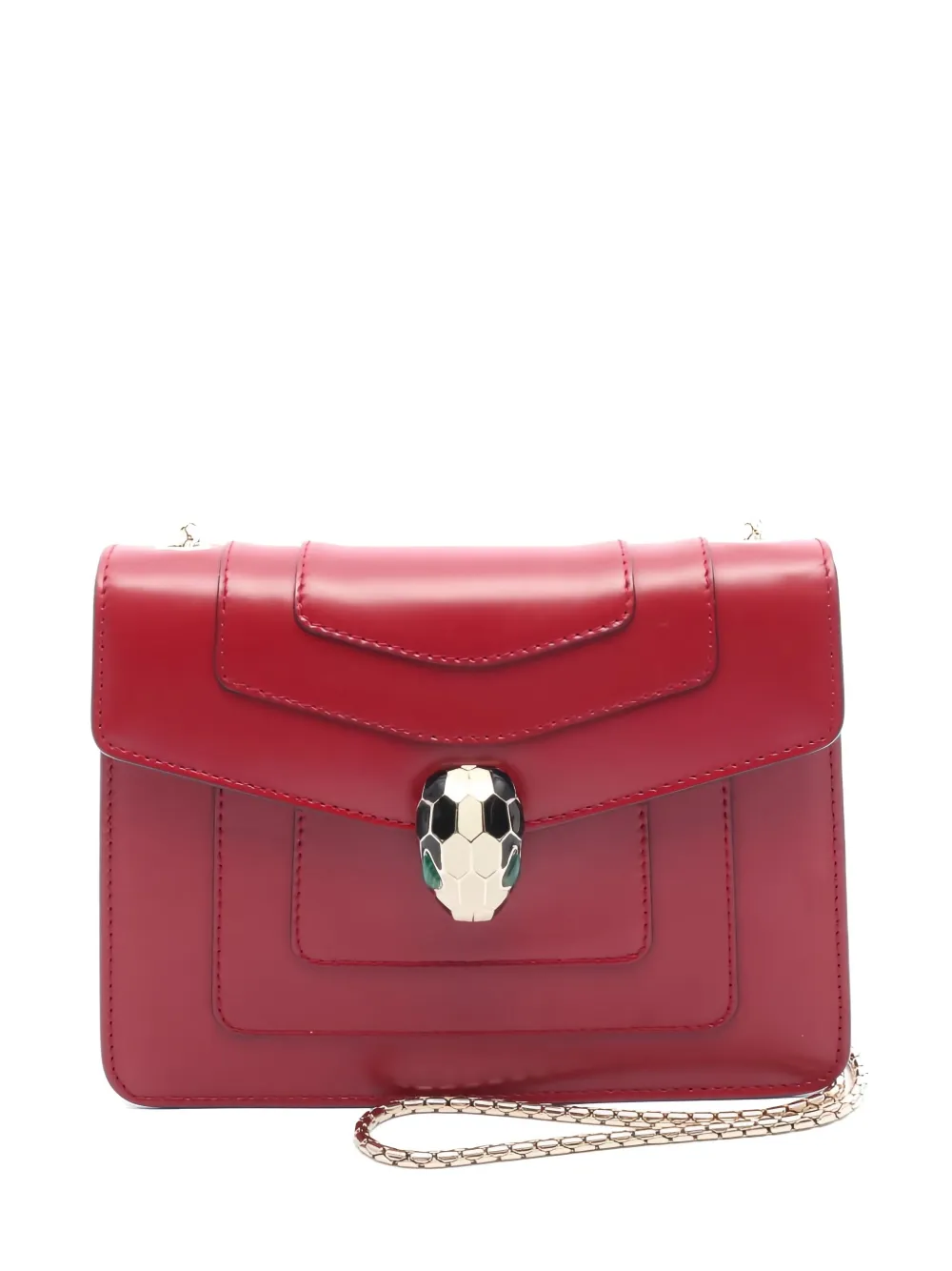 Bvlgari Pre-Owned 2010s mini Serpenti Forever chain shoulder bag | Red | Image 1