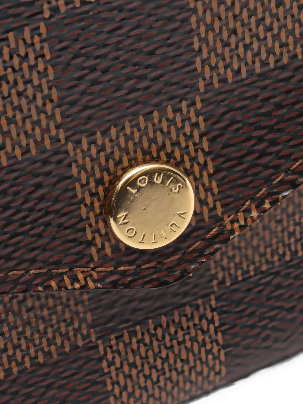 Pre-owned Louis Vuitton 2019 Félicie Damier Ebène Canvas Wallet In Brown
