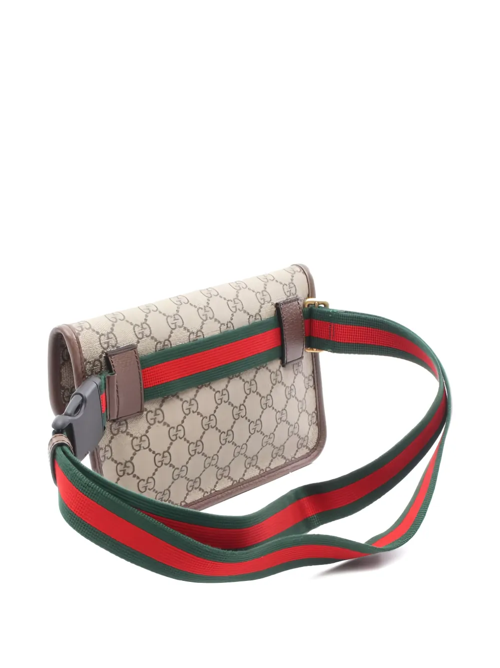 Pre-owned Gucci 1910s Gg Supreme Canvas Belt Bag In Brown