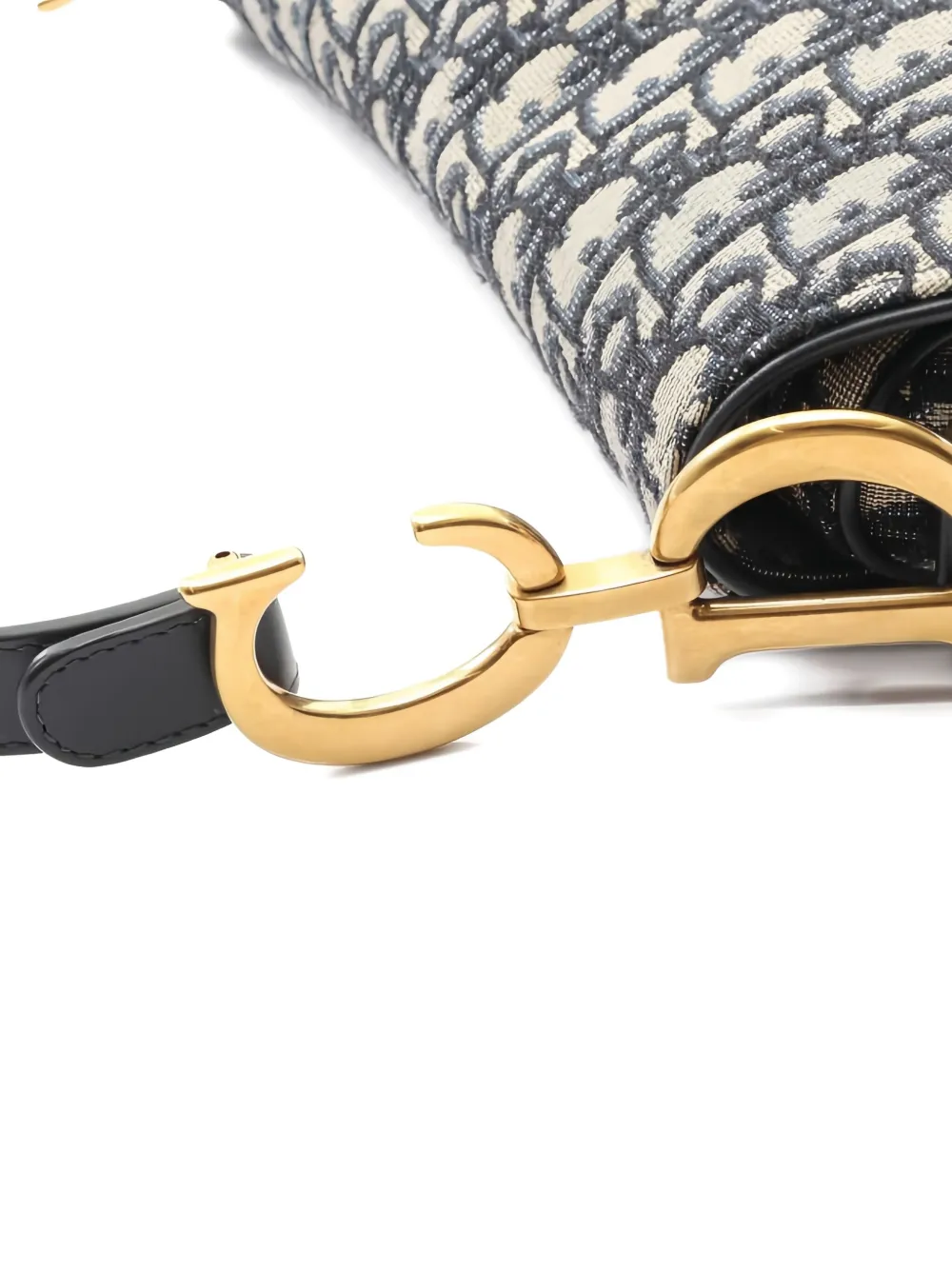 Pre-owned Dior Canvas Saddle Bag In Blue