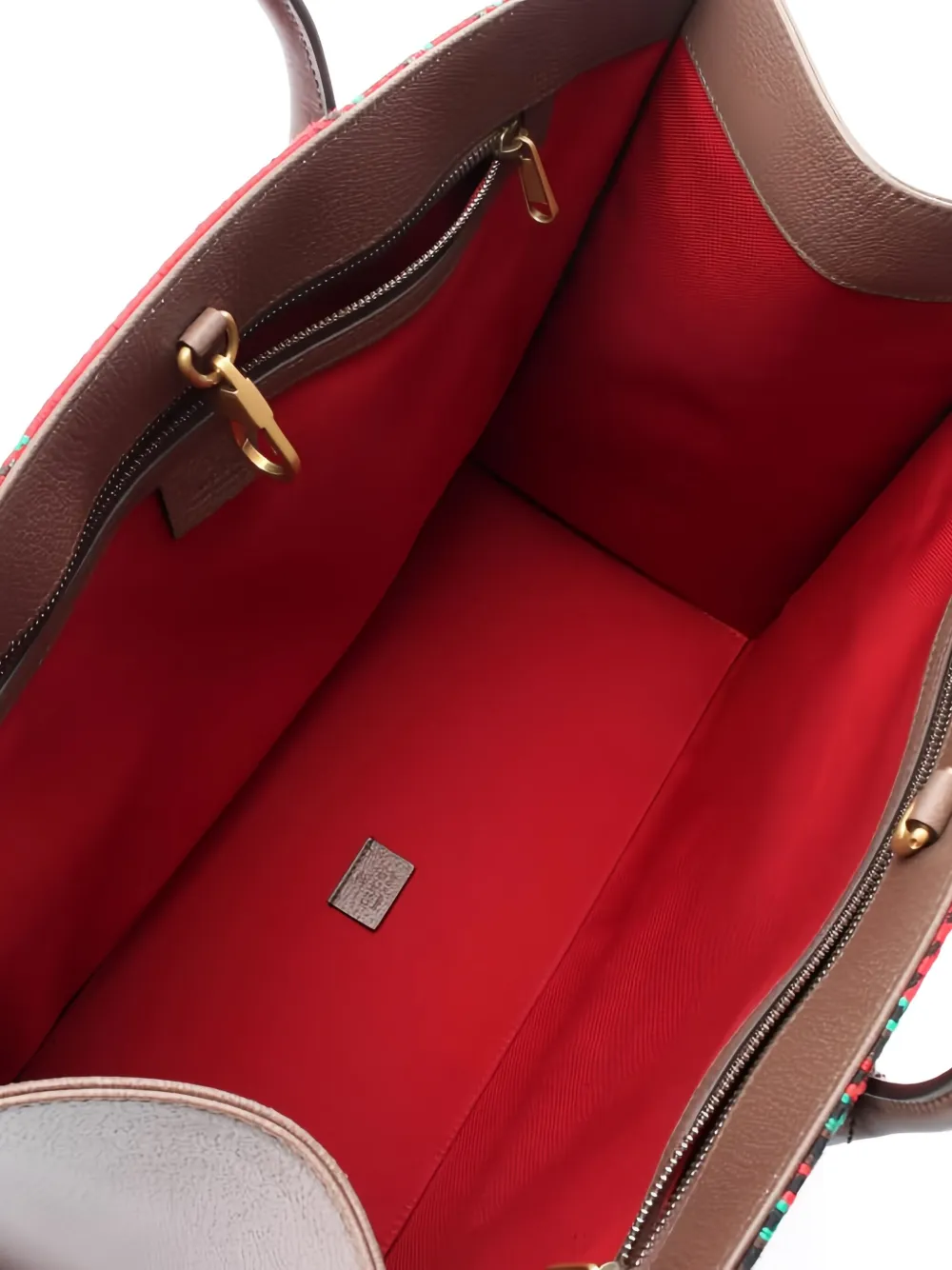 Pre-owned Gucci 1910s Interlocking G Tote Bag In Red