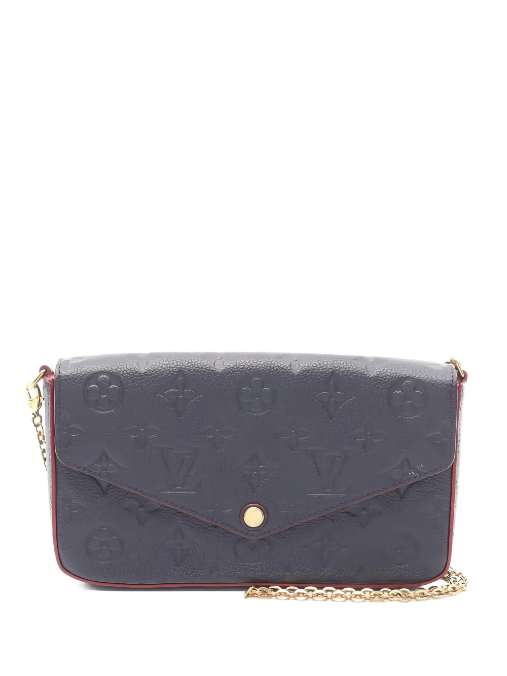 Louis Vuitton Pre-Owned Pochette Félicie chain wallet - ブルー Louis Vuitton Pre-Owned Pochette Félicie chain wallet - ブルー
