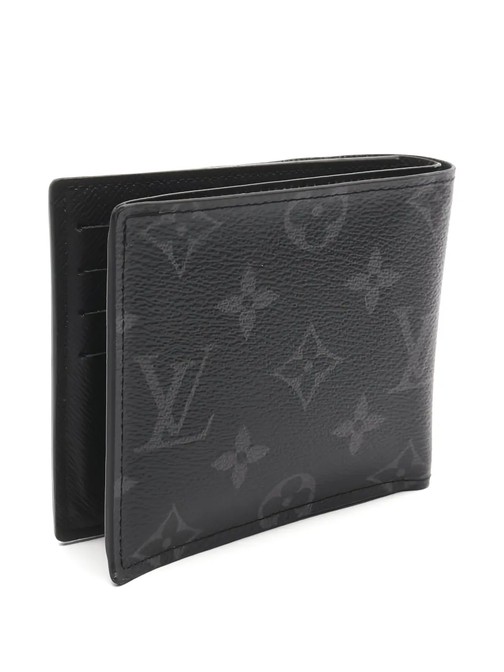 Pre-owned Louis Vuitton Portefeuille Marco Nm Eclipse Bifold Wallet In Black