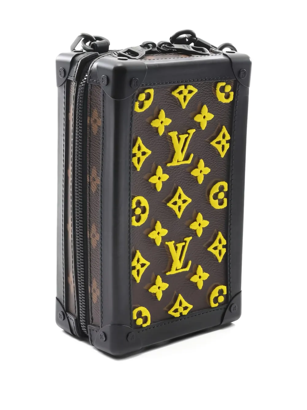Pre-owned Louis Vuitton Vertical Soft Trunk Monogram Tuftage Cross Body Bag In Brown