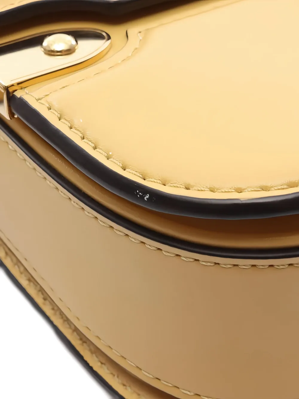 Pre-owned Louis Vuitton 2021s Mm Orsay Leather Shoulder Bag In Yellow