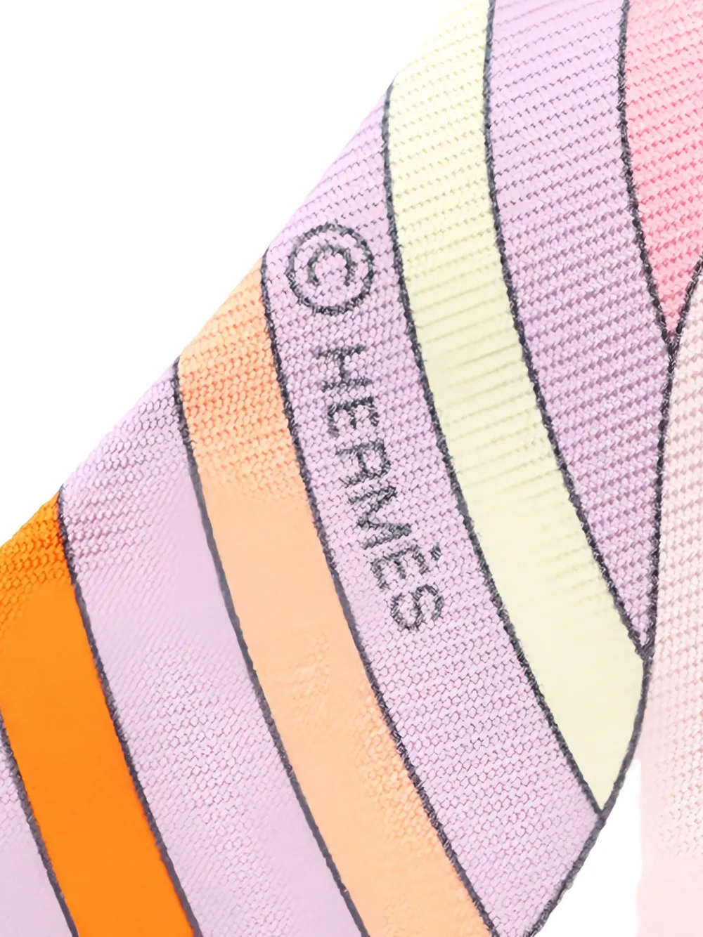 Pre-owned Hermes Carrés Volants Scarf In Pink