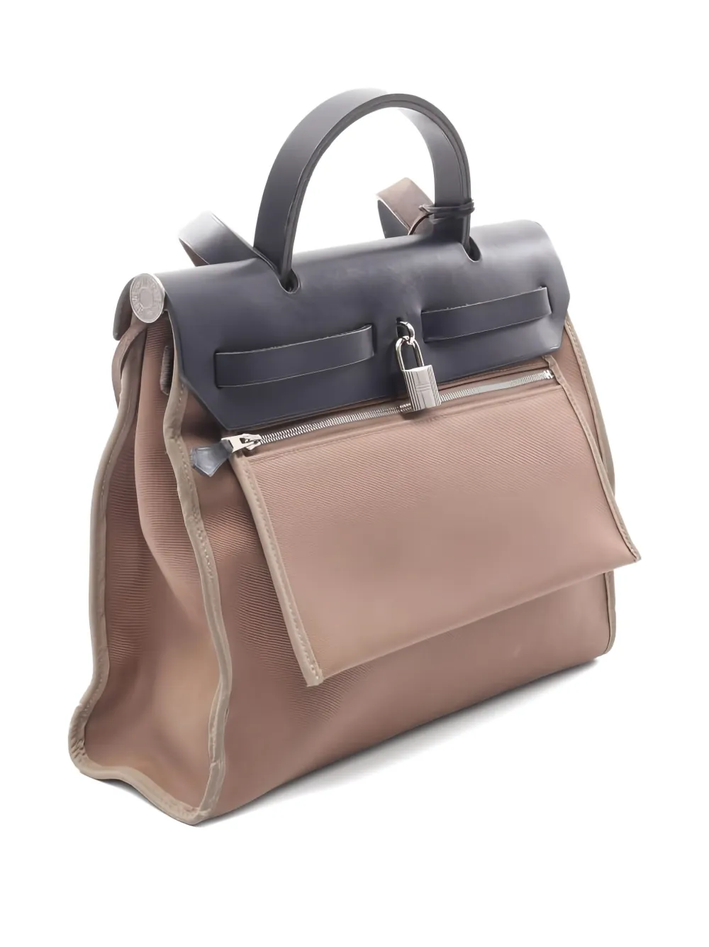 Pre-owned Hermes 2017 Herbag Zip Pm Tote Bag In Neutral